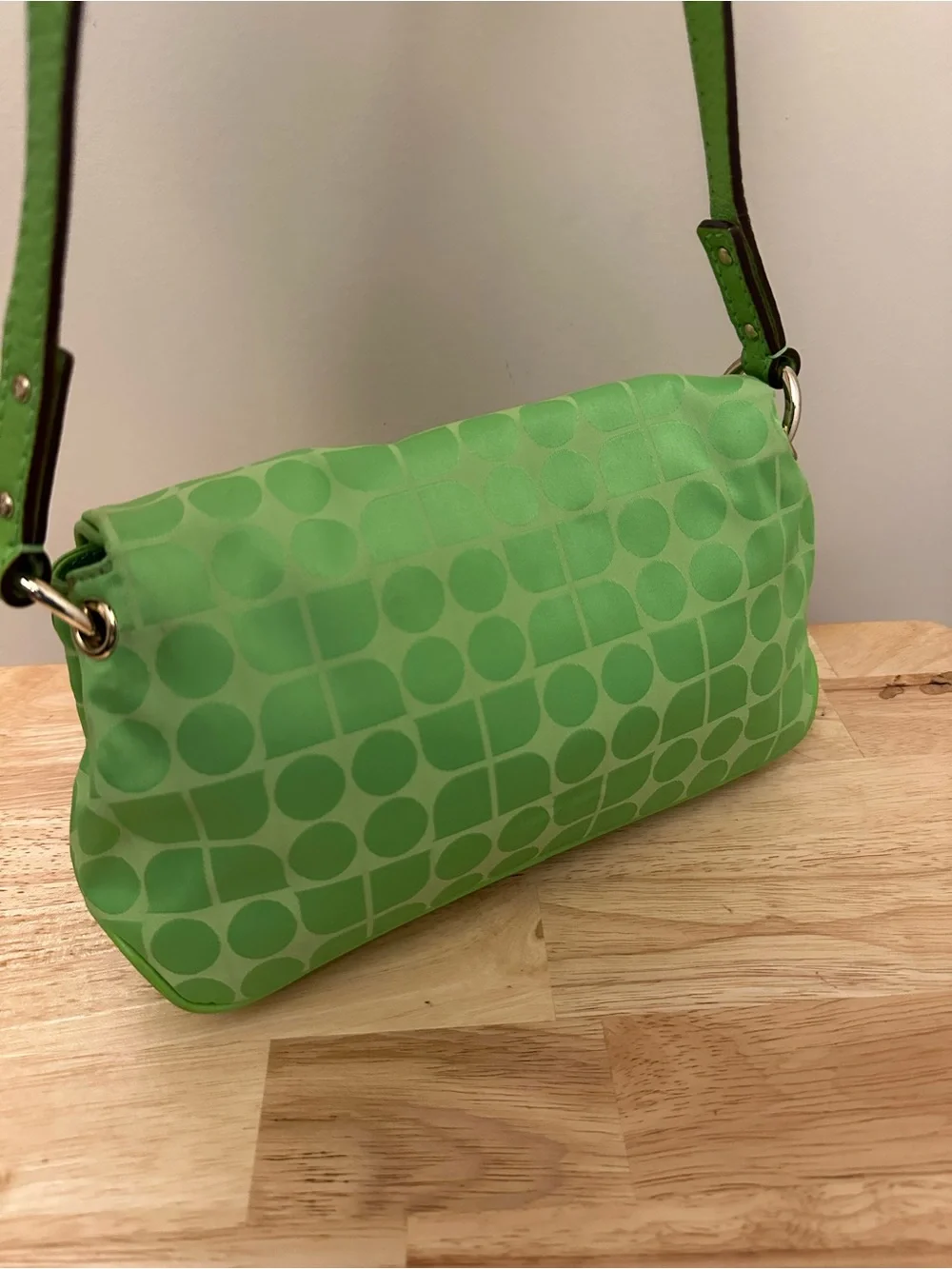 kate spade Lime Green Patterned Shoulder Bag